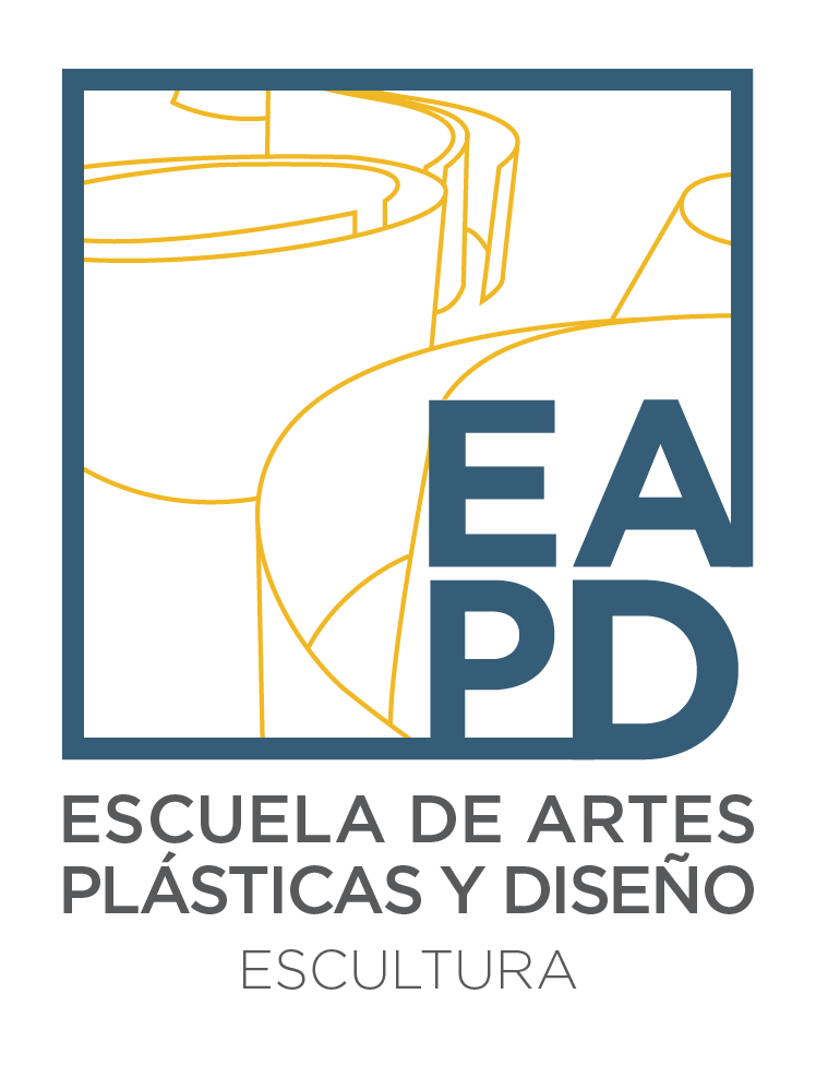 Pegatina logo del Departamento de Escultura
